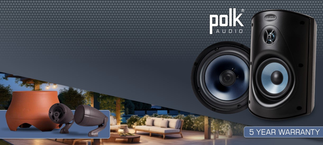 Polk Audio Premium Indoor and Outdoor speakers from Audio Volt