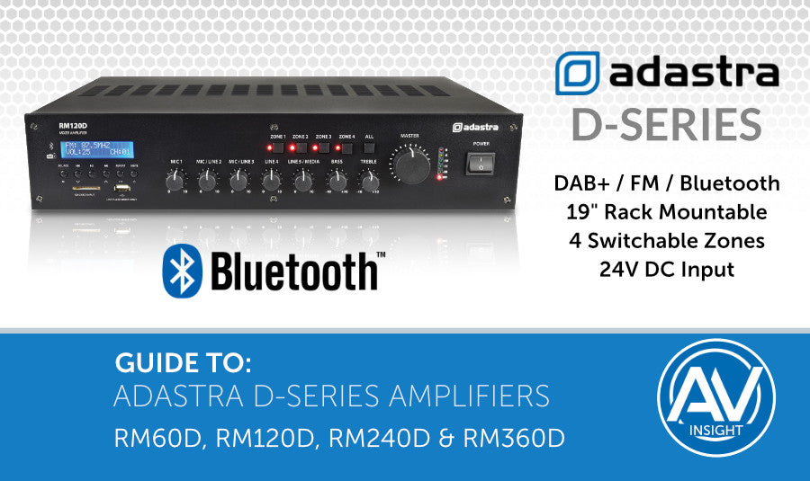 Introducing the New Adastra D Series Commercial Amplifiers - Featuring DAB Radio & Zone Control
