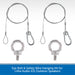 Eye Bolt & Safety Wire Hanging Kit for Lithe Audio iO1 Outdoor Speakers