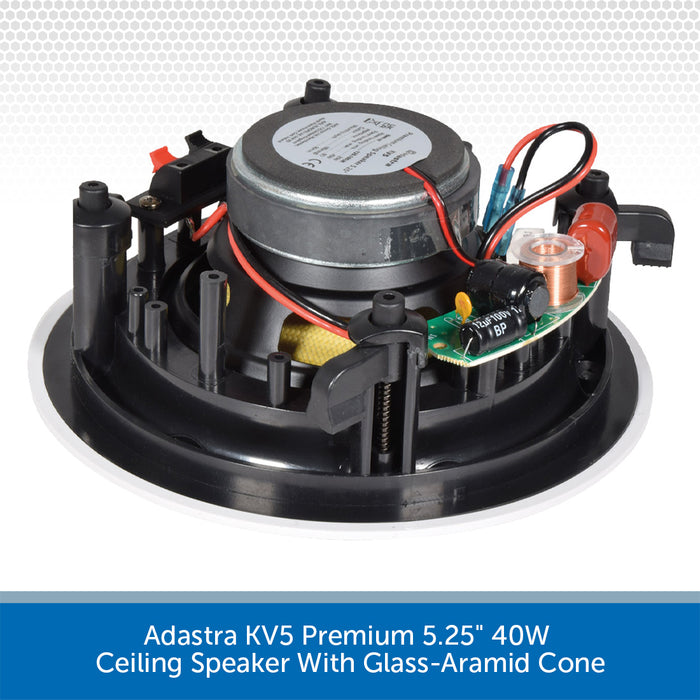 Adastra KV5 Premium 5.25" 40W Ceiling Speaker With Glass-Aramid Cone