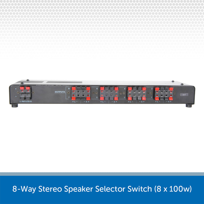 8-Way Stereo Speaker Selector Switch (8 x 100w)