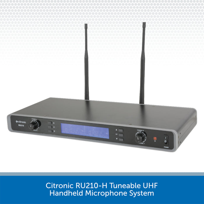 Citronic RU210-H Tuneable Dual UHF Handheld Microphone System