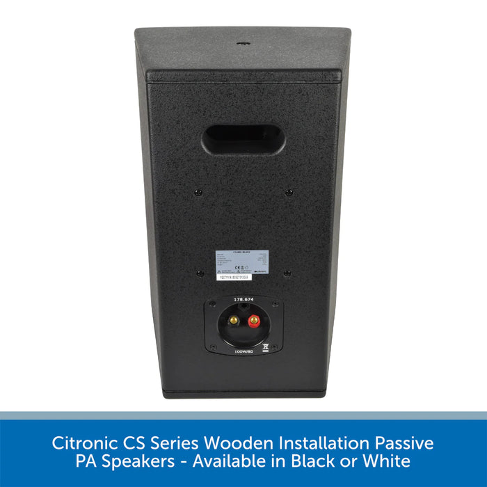 Citronic CS-810W & CS-810B Passive 8" Wooden Loudspeaker  - (Available in Black or White)