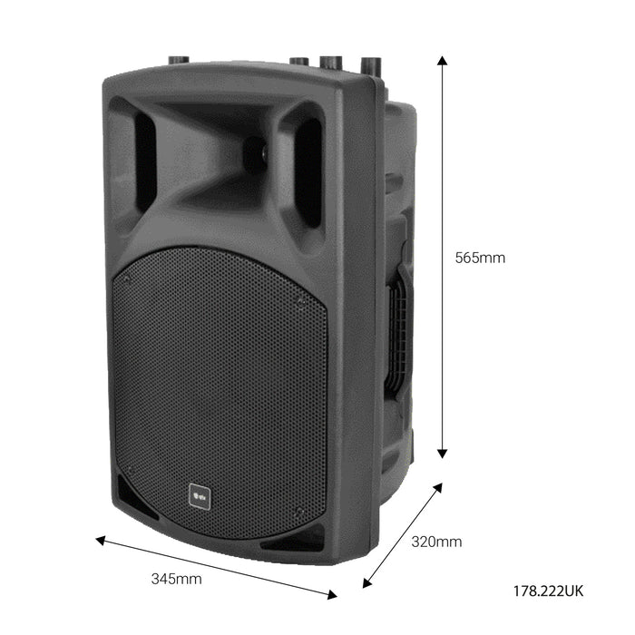 QTX QX12 12" 200W Passive PA Speaker, 8 Ohm - Black