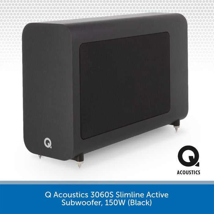 Q Acoustics 3060S Slimline Active Subwoofer, 150W