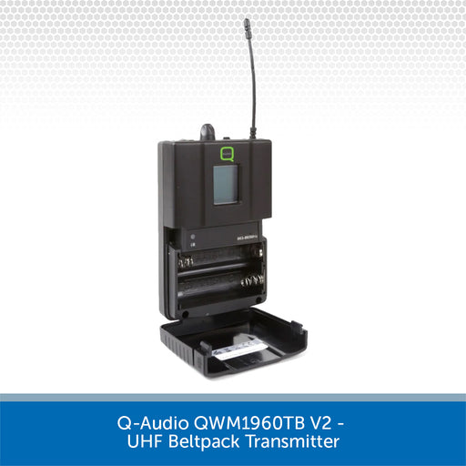 Q-Audio QWM1960TB V2 - UHF Beltpack Transmitter