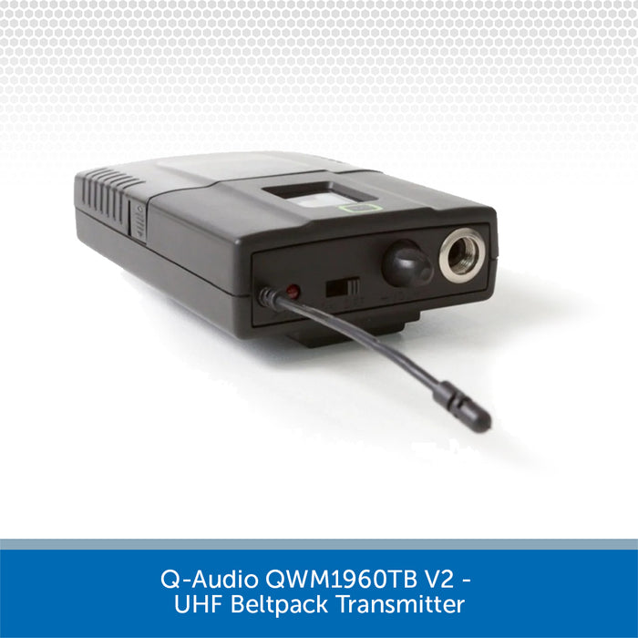 Q-Audio QWM1960TB V2 - UHF Beltpack Transmitter