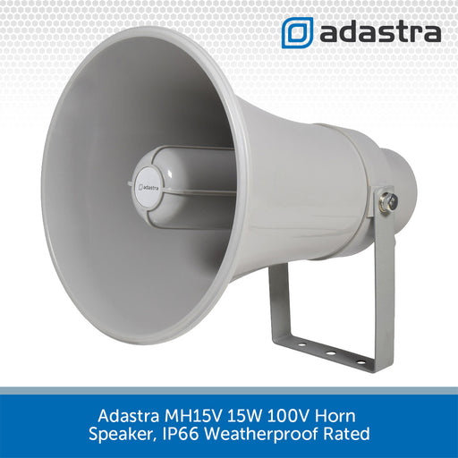 Adastra MH15V 15W 100V Horn Speaker, IP66 Weatherproof Rated