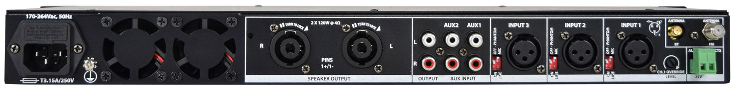 Adastra MM240 Mixer Amplifier, 2 x 120W with Bluetooth & DAB Radio