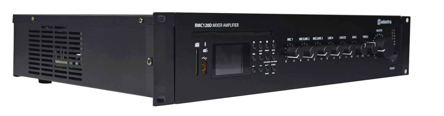 Adastra RMC120D 120W Mixer Amplifier With CD Player, DAB+, Bluetooth & MP3