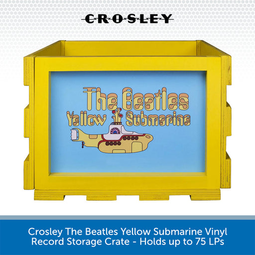 Crosley The Beatles Yellow Submarine Vinyl Record Storage Crate - Holds up to 75 LPs