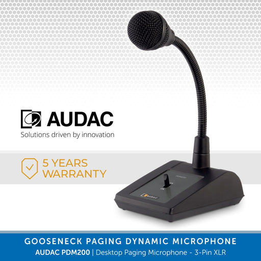 AUDAC PDM200 Desktop Paging Microphone 