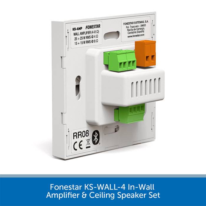 Fonestar KS-WALL-4 In-Wall Amplifier & Ceiling Speaker Set