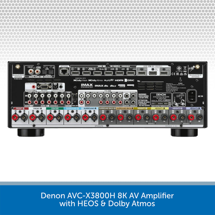 Denon AVC-X3800H 8K AV Amplifier with HEOS & Dolby Atmos