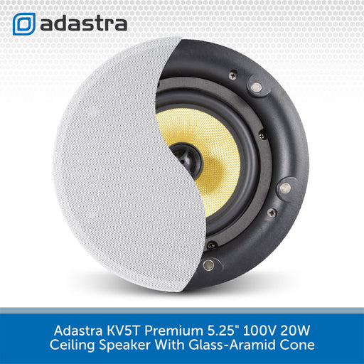 Adastra KV5T Premium 5.25" 100V 20W Ceiling Speaker With Glass-Aramid Cone