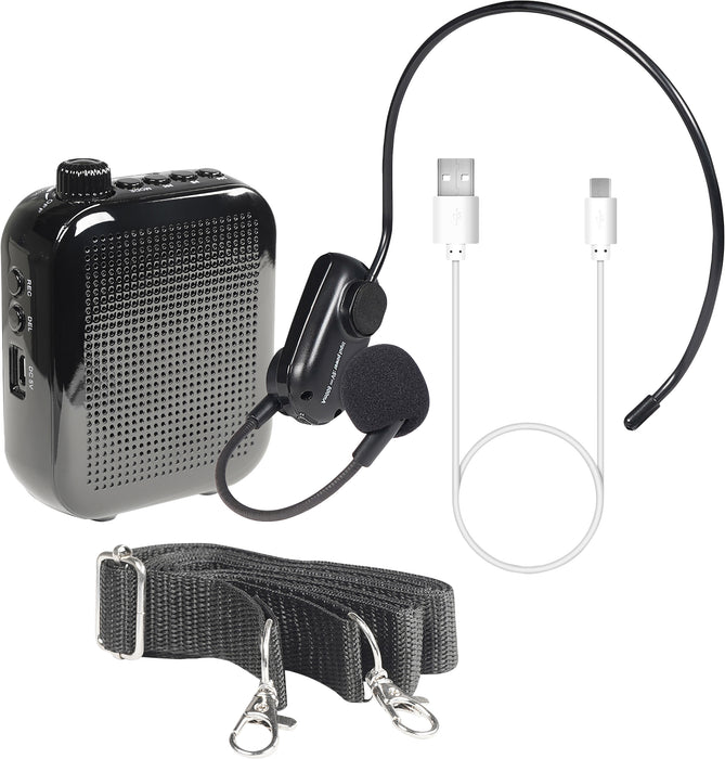 E-Audio 15W Portable Waistband Voice Amplifier with Bluetooth & Wireless Headset Microphone