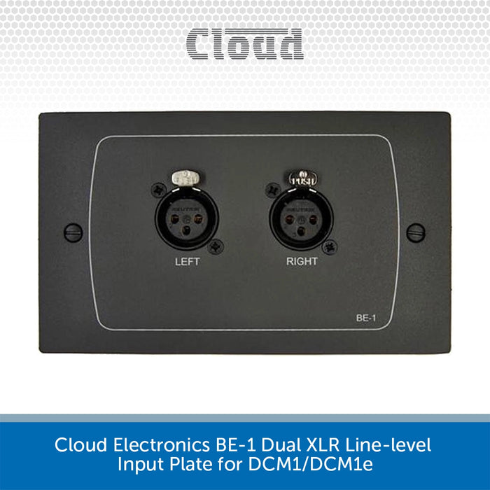 Cloud Electronics BE-1 Dual XLR Wall Input Plate | Audio Volt