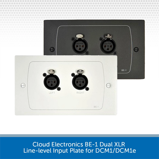 Cloud Electronics BE-1 Dual XLR Line-level Input Plate for DCM1/DCM1e