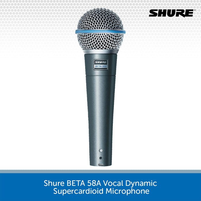 Shure BETA 58A Vocal Dynamic Supercardioid Microphone