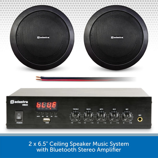 2 x 5.25" Ceiling Speaker Music System with Bluetooth Stereo Amplifier