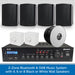 2-Zone Bluetooth & DAB Music System with 4, 6 or 8 Black or White Wall Speakers