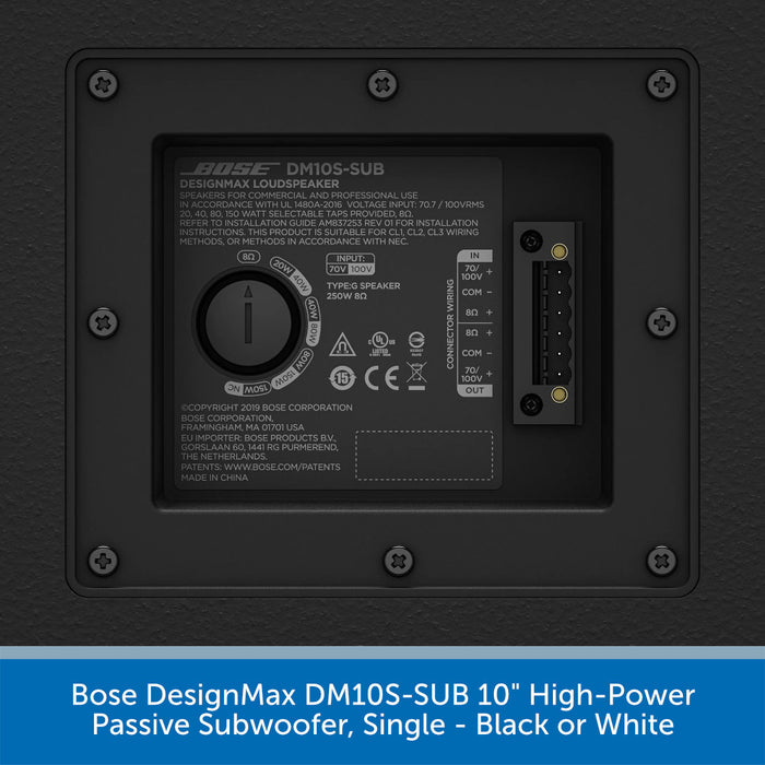 Bose DesignMax DM10S-SUB 10" High-Power Passive Subwoofer Back