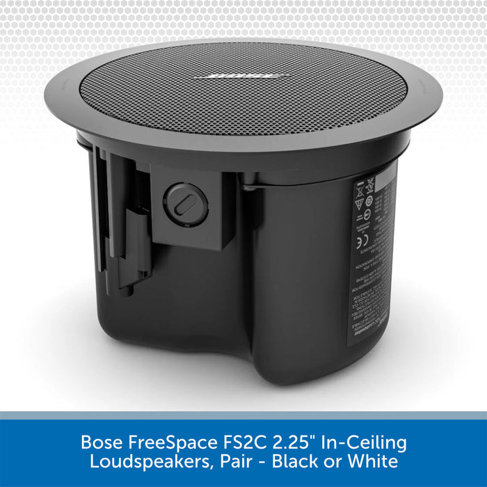 Bose FreeSpace FS2C 2.25" In-Ceiling Loudspeakers, Pair Black Side