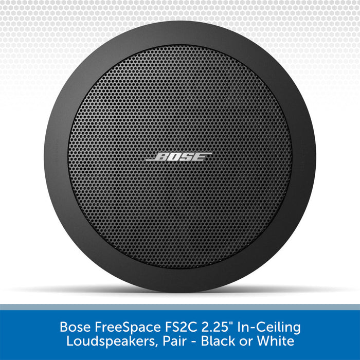 Bose FreeSpace FS2C 2.25" In-Ceiling Loudspeakers, Pair Black