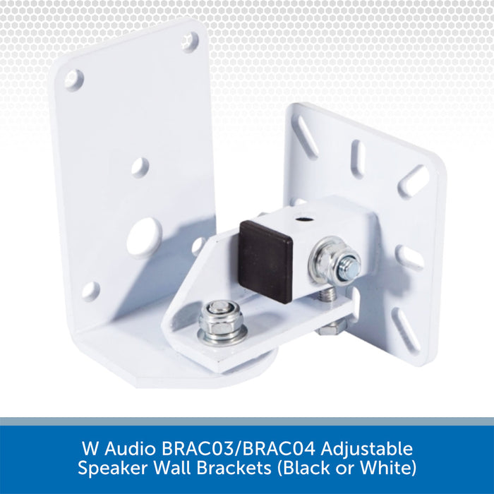 W Audio BRAC03/BRAC04 Adjustable Speaker Wall Brackets Angled