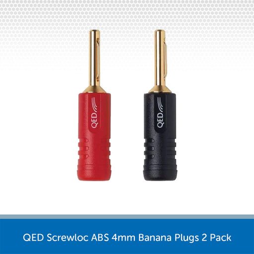 QED Screwloc ABS 4mm Banana Plugs - 2 Pack