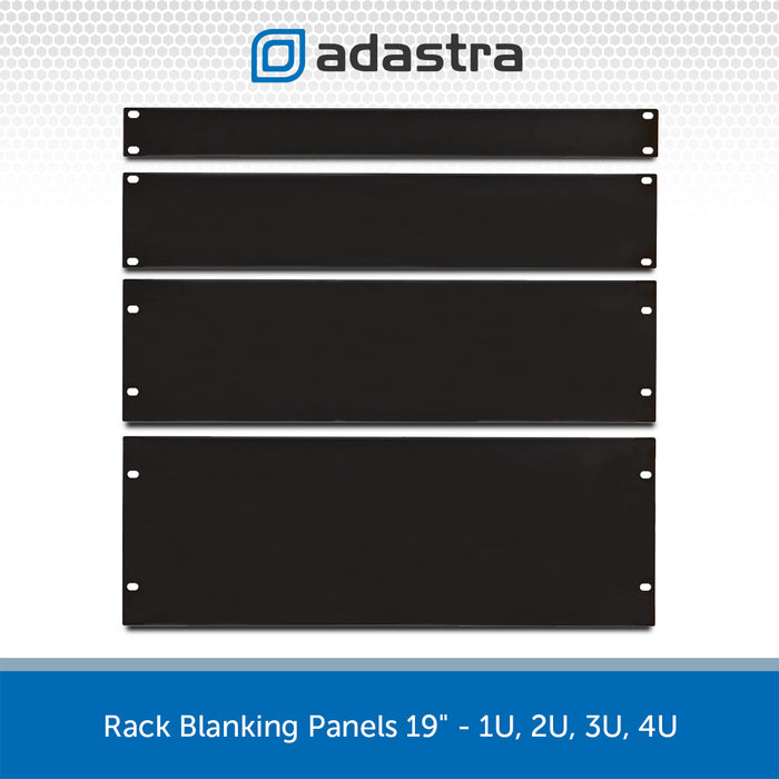 19" Rack Mount Blanking Plates - 1U, 2U, 3U, 4U Panels