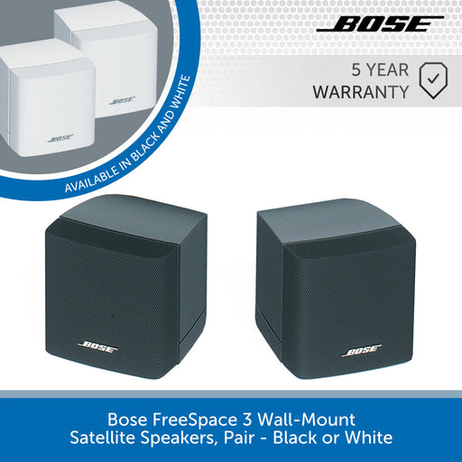 Bose FreeSpace 3 Wall-Mount Satellite Speakers, Pair - Black or White