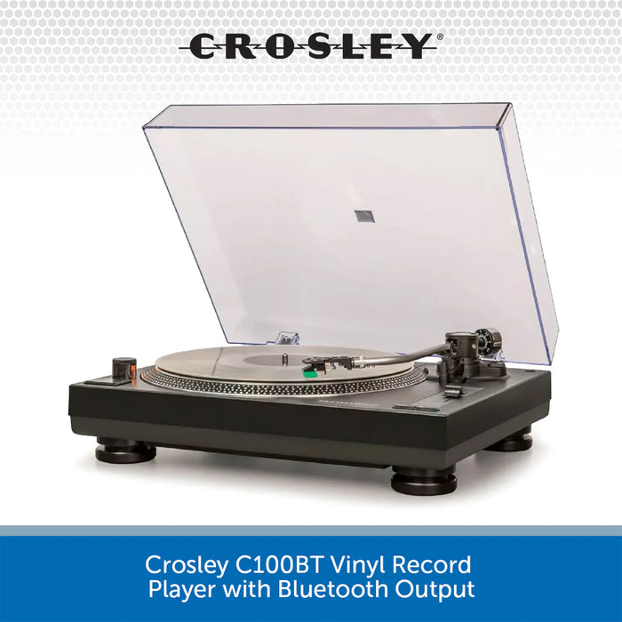 Crosley C100BT Record Player & Edifier R1855DB Bluetooth Bookshelf Speaker Package