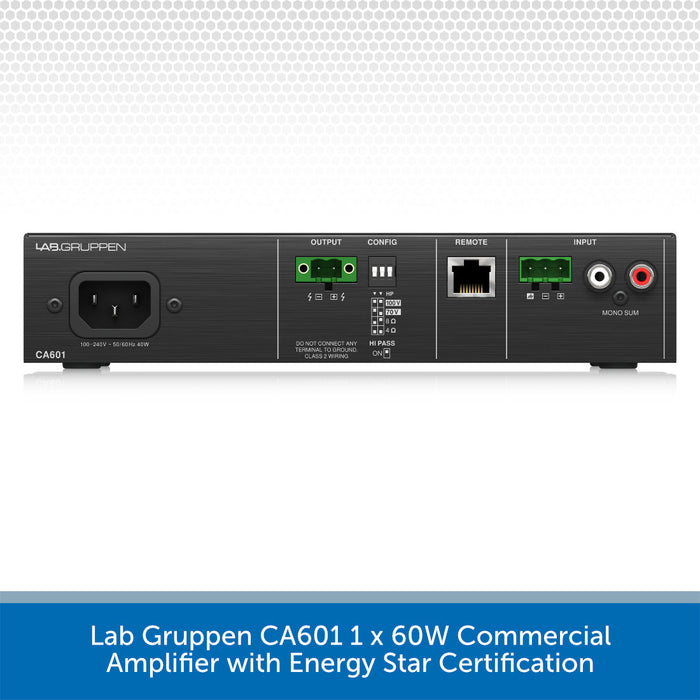 Lab Gruppen CA601 1 x 60W Commercial Amplifier with Energy Star Certification