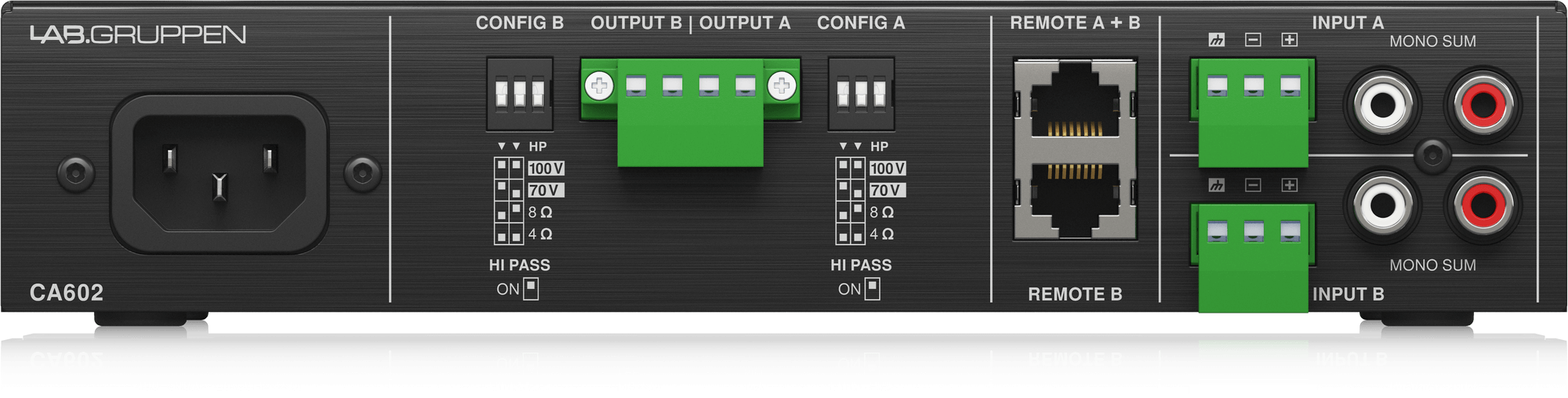 Lab Gruppen CA602 2 x 60W Commercial Amplifier with Energy Star Certification