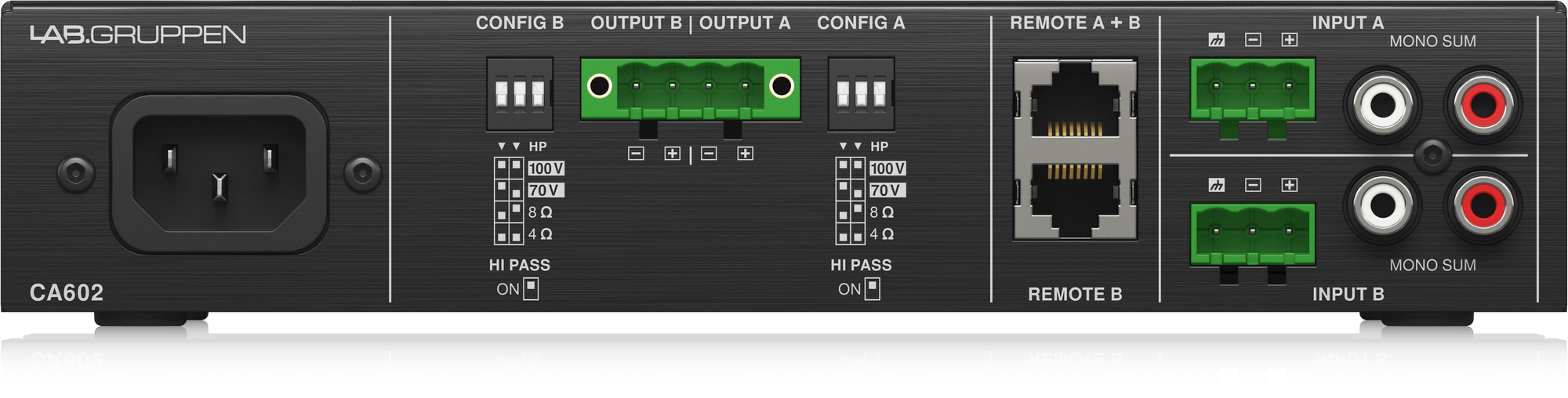 Lab Gruppen CA602 2 x 60W Commercial Amplifier with Energy Star Certification