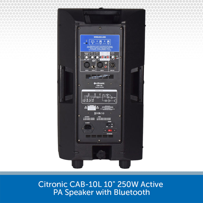 Citronic CAB-10L 10" 220W Active PA Speaker with Bluetooth