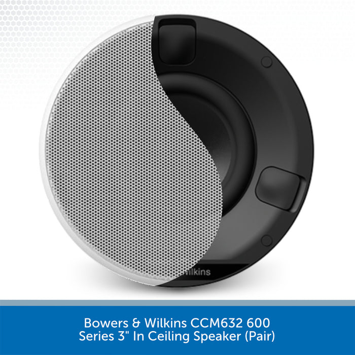 Bowers & Wilkins CCM632 600 Series 3" In Ceiling Speaker FRONT (Pair)