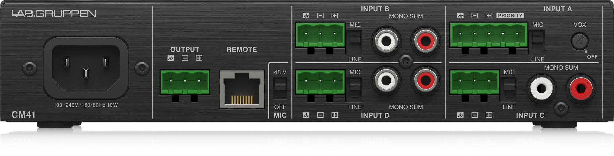 Lab Gruppen CM41 4-In / 1-Out Commercial Rack Mixer