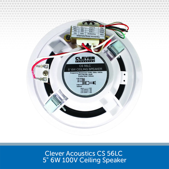 Clever Acoustics CS 56LC 5" 6W 100V Ceiling Speaker