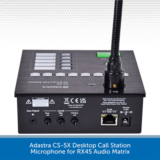 Adastra CS-5X Desktop Call Station Microphone Back