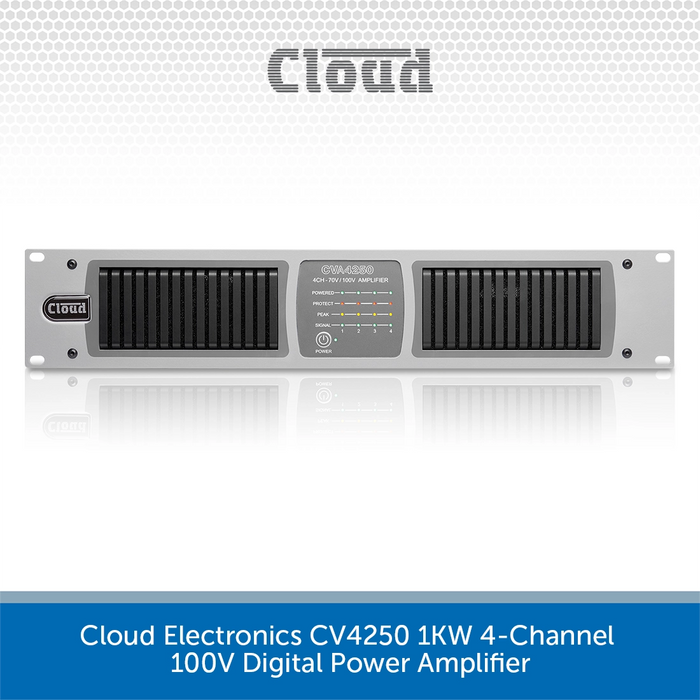 Cloud Electronics CV4250 1KW 4-Channel 100V Digital Power Amplifier