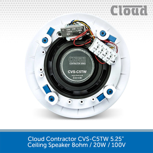 Cloud Contractor CVS-C52TW 5.25" Ceiling Speaker 8ohm / 40W / 100V