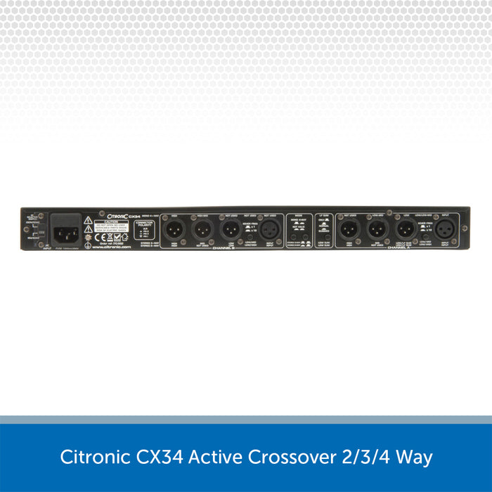 Citronic CX34 Active Crossover 2/3/4 Way