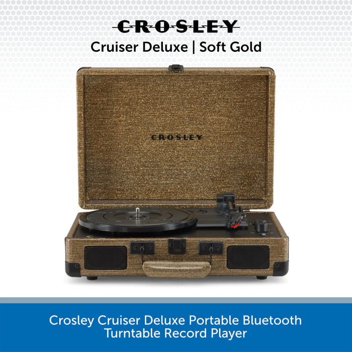 Crosley Cruiser Mint and Gold Bluetooth Vinyl Record Player