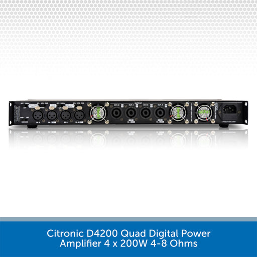 Citronic D4200 Quad Digital Power Amplifier 4 x 200W 4-8 Ohms