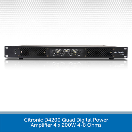 Citronic D4200 Quad Digital Power Amplifier 4 x 200W 4-8 Ohms