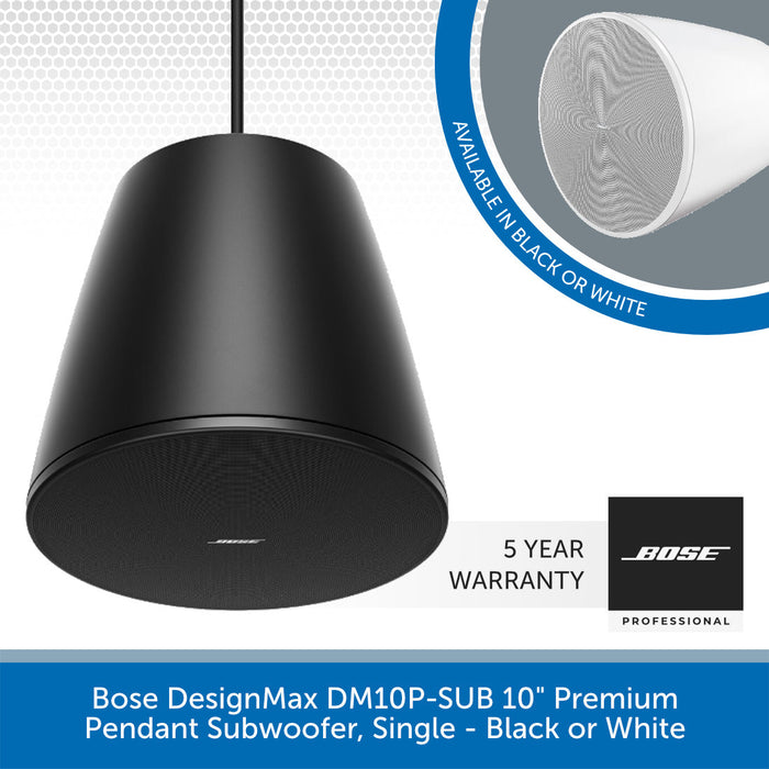 Bose DesignMax DM10P-SUB 10" Premium Pendant Subwoofer, Single - Black or White