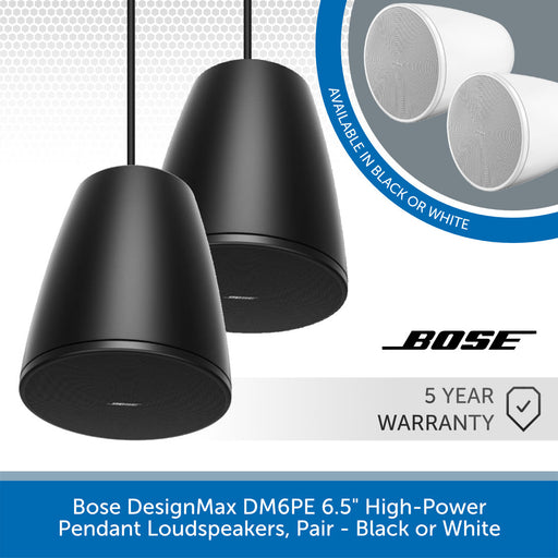 Bose DesignMax DM6PE 6.5" High-Power Pendant Loudspeakers, Pair 