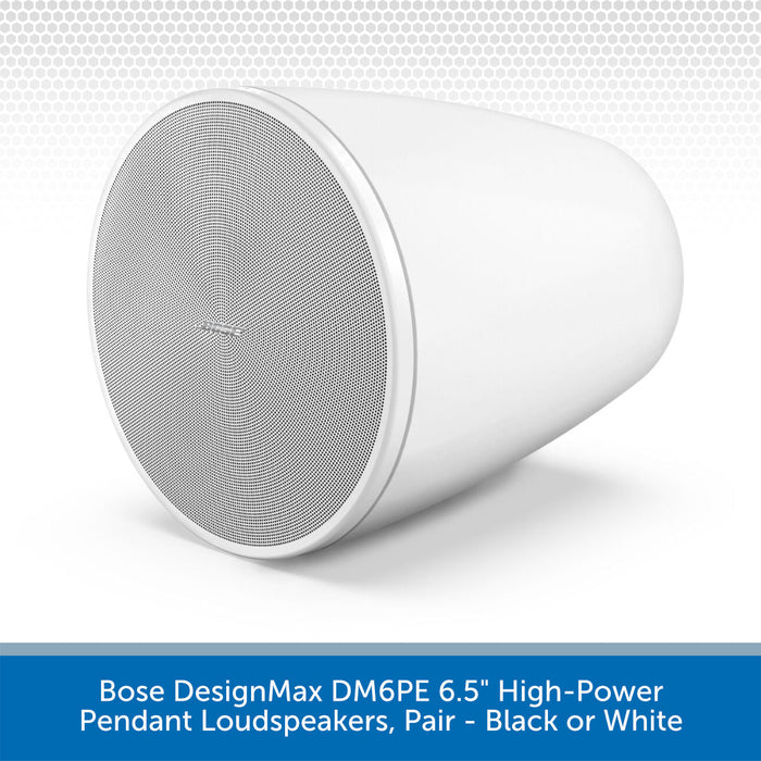 Bose DesignMax DM6PE 6.5" High-Power Pendant Loudspeakers, Pair White